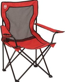 Coleman Broadband Mesh Quad Camp Chair with Carry Bag & Cup Holder, Cooling Mesh Back with Adjustable Arms