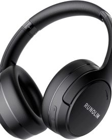 RUNOLIM Hybrid Active Noise Cancelling Headphones, Wireless Over Ear Bluetooth Headphones with Microphone, 70H Playtime, Foldable Headphones with HiFi Audio, Deep Bass for Home Travel Office