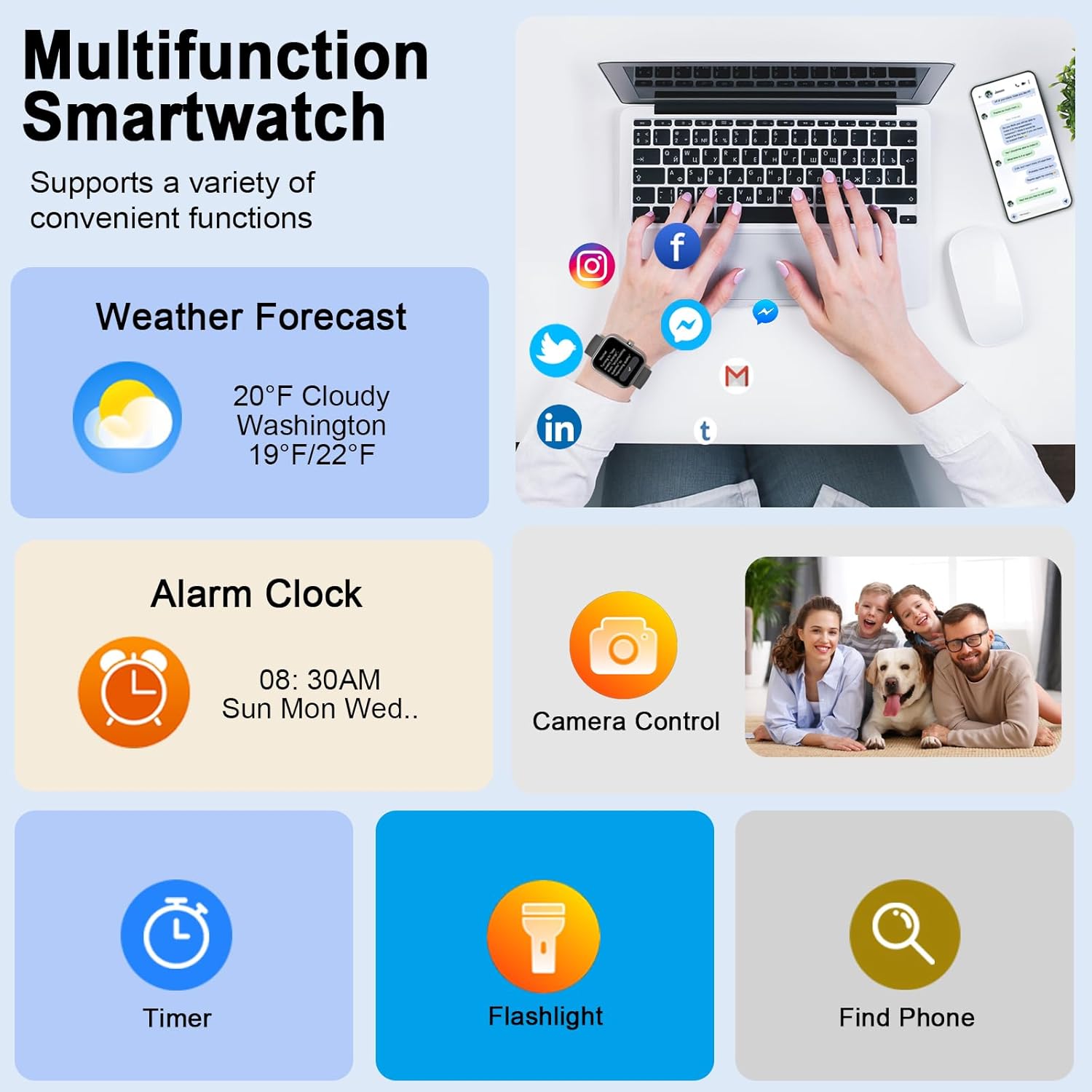Smart Watch for Men Women, 1.91" HD Smartwatch (Answer/Make Call), Fitness Tracker with 110+ Sport Modes, IP68 Waterproof, Heart Rate/Sleep/Spo2 Monitor, Pedometer, Activity Tracker for Android iOS - Image 6