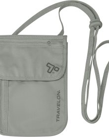 Rfid Blocking Undergarment Neck Pouch Travel Wallet, Gray, One Size